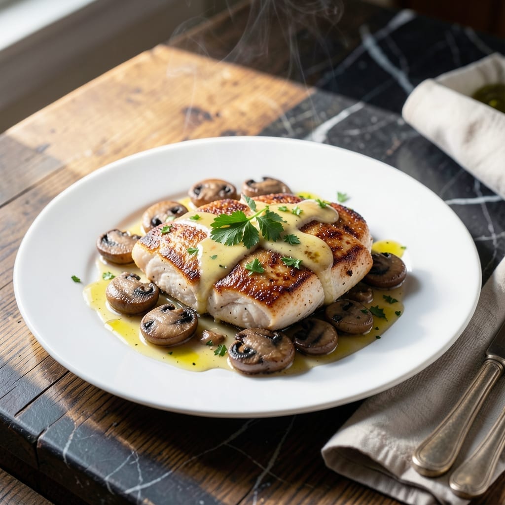 Chicken Piccata With Mushrooms Recipe: Lemon-Caper Brightness Over Tender Cutlets