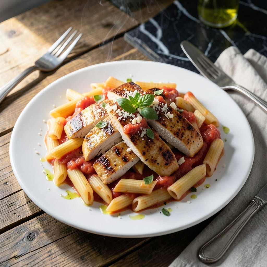Chicken Penne Recipe: Creamy Tomato Sauce with Tender Bites
