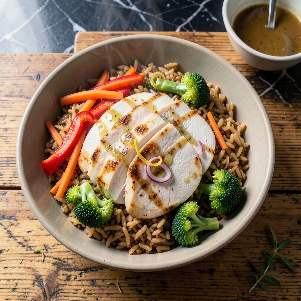 Healthy Chicken Rice Bowl Recipe for Weight Loss: Lean Protein and Fiber-Packed Meal