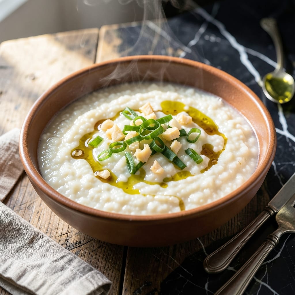 Rice Gruel Recipe: Silky Congee With Ginger and Scallions