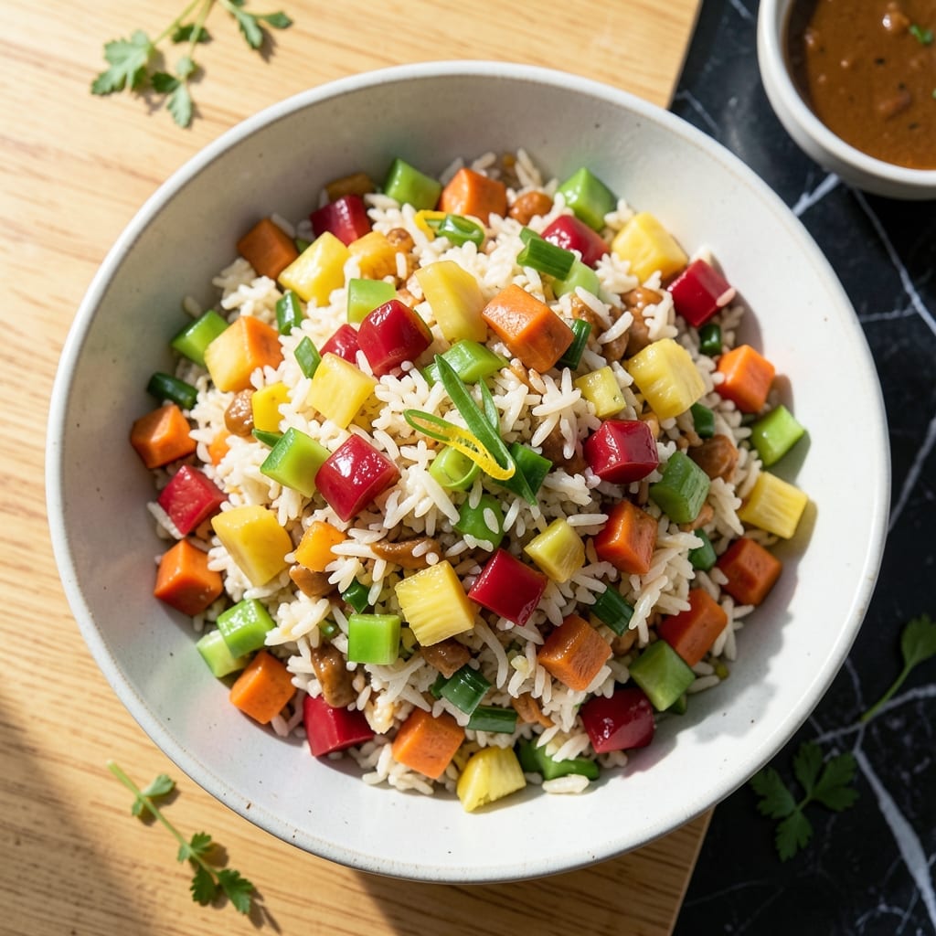 Hawaiian Rice Salad Recipe: Tropical Sweetness in a Colorful Bowl