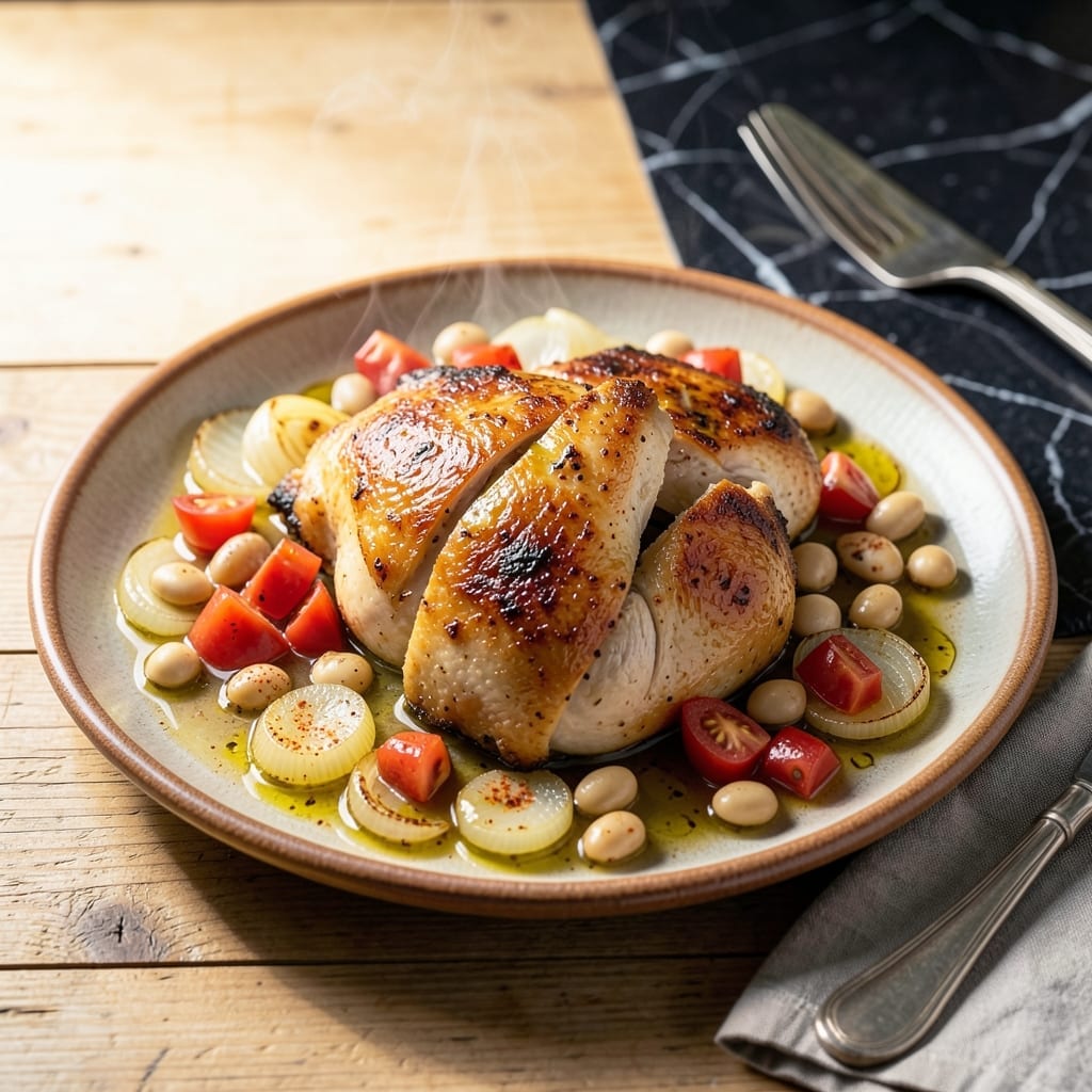 Chicken With Garbanzos Recipe: Mediterranean One-Pot Meal Chicken With Garbanzos Recipe: Mediterranean One-Pot Meal
