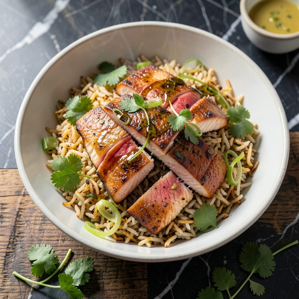 Crispy Rice Salad Recipe Salmon: Flaky Fish With Toasted Grain Crunch