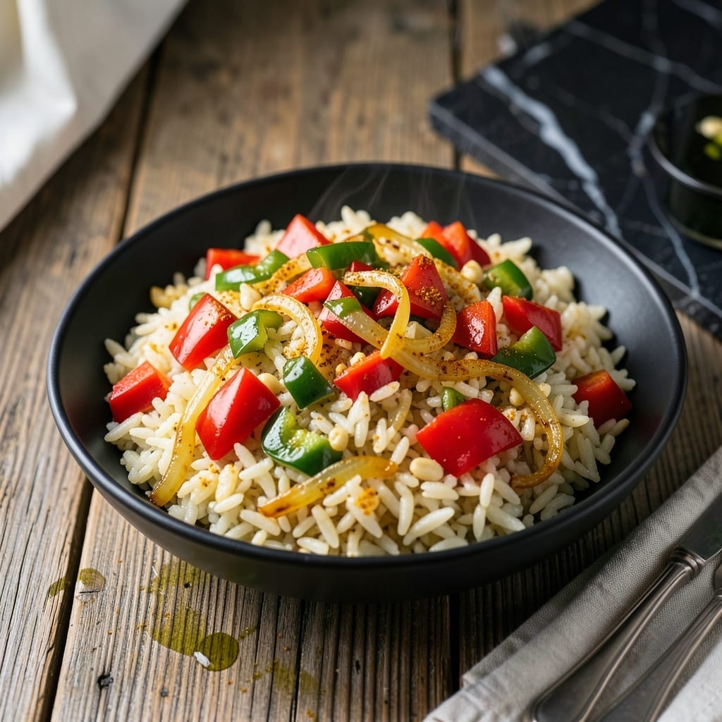 Capsicum Rice Recipe: Vibrant Spiced Grains in 20 Minutes Capsicum Rice Recipe: Vibrant Spiced Grains in 20 Minutes