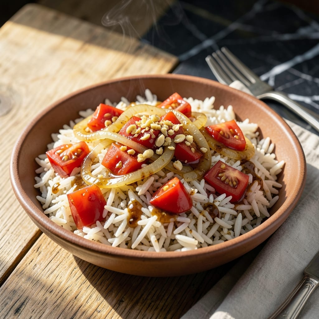 Kepsa Rice Recipe: Kenyan Tomato and Onion Infused Grains Kepsa Rice Recipe: Kenyan Tomato and Onion Infused Grains