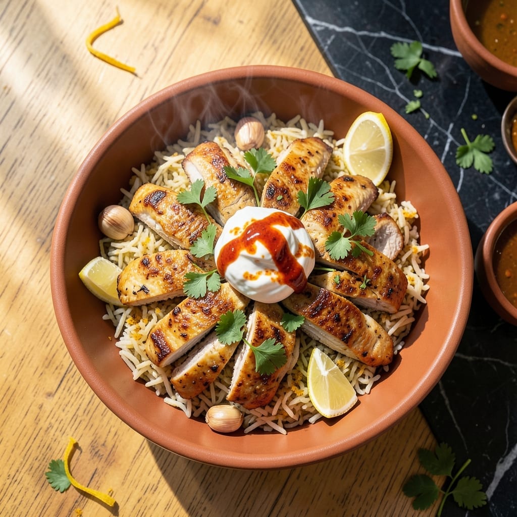Chicken Shawarma and Rice Recipe: Spiced Middle Eastern Feast Chicken Shawarma and Rice Recipe: Spiced Middle Eastern Feast