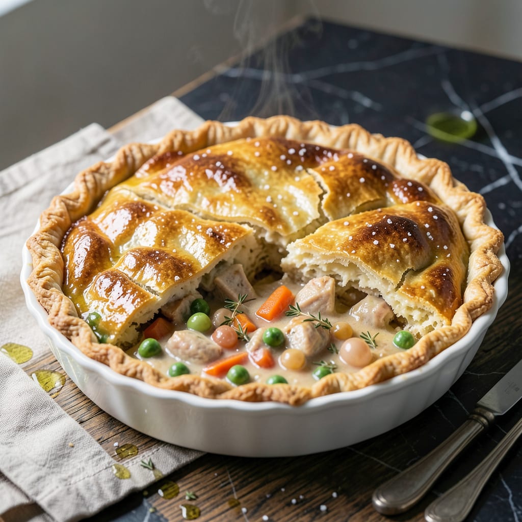Complete flaky chicken pot pie crust recipe overview image