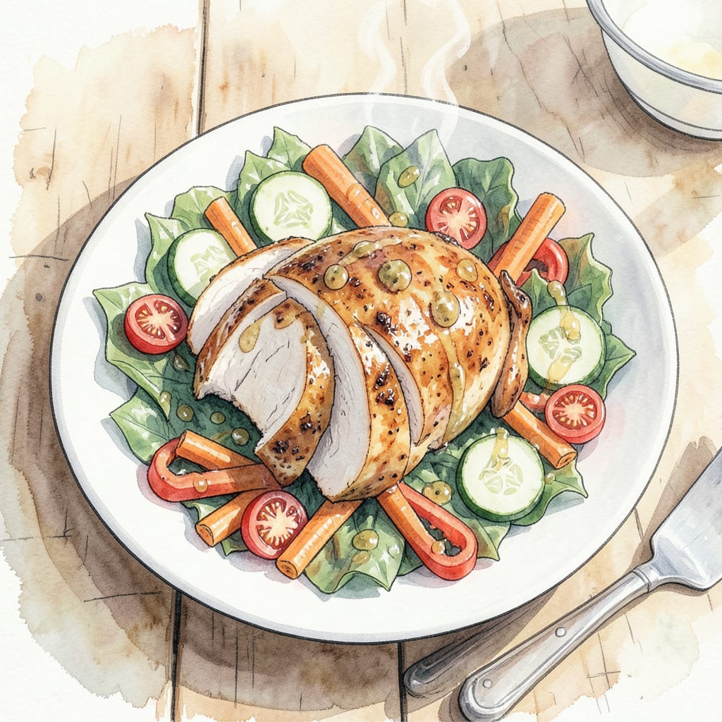 Fresh Market Roasted Chicken Salad Recipe: Crisp Greens and Savory Delight