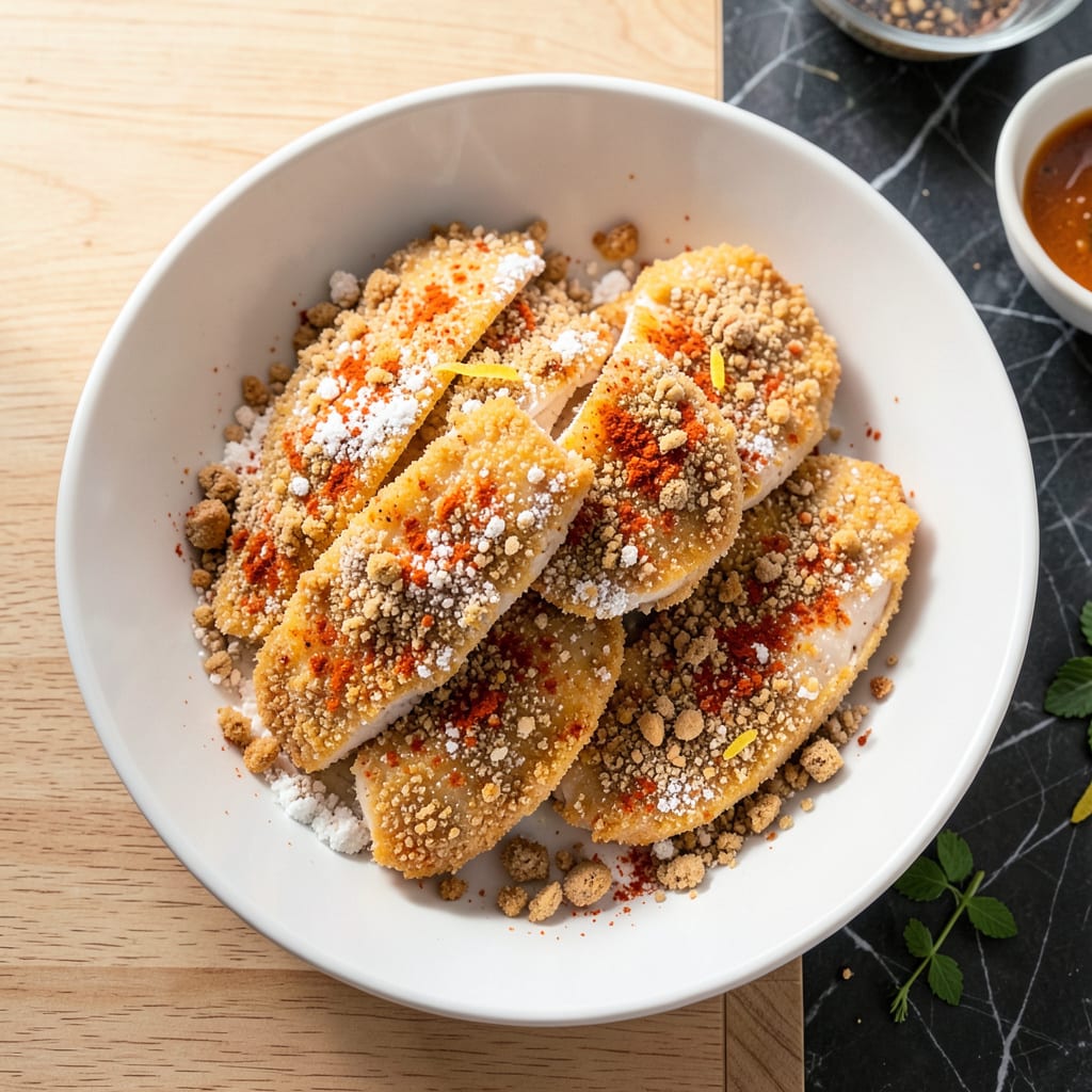 gluten free chicken coating recipe example with annotations