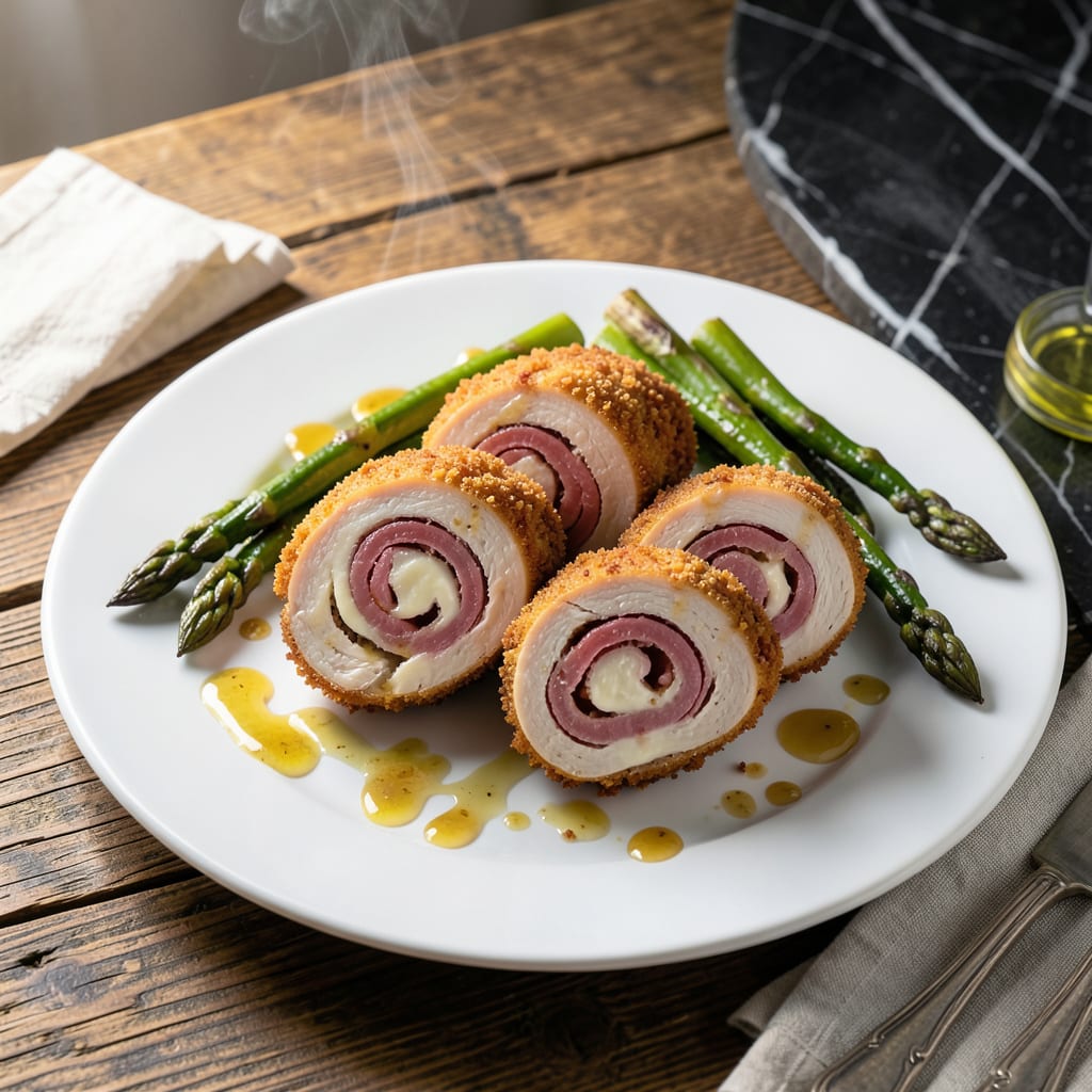 gluten free chicken cordon bleu recipe example with annotations