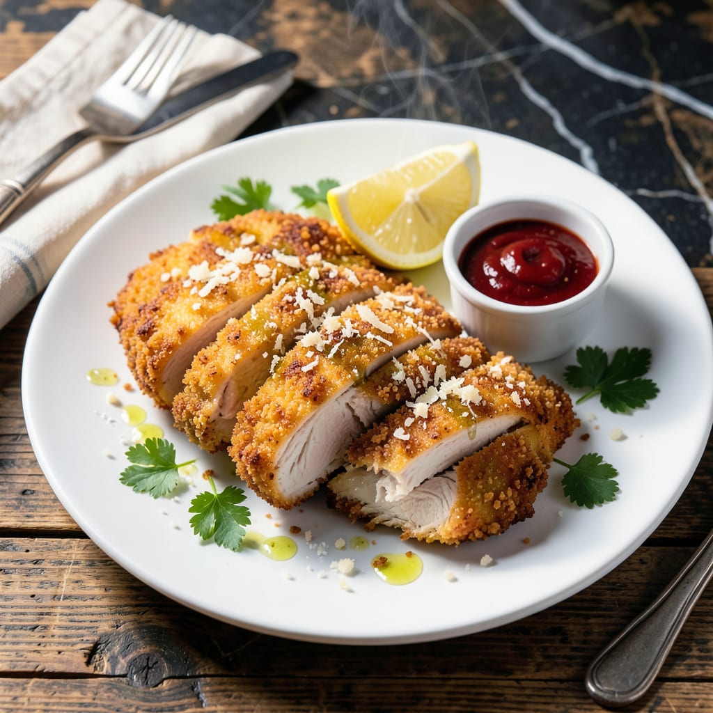 Complete gluten free chicken cutlet recipe overview image