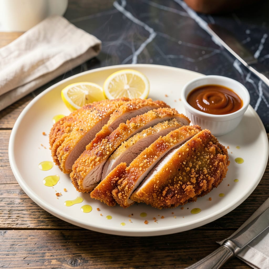 gluten free chicken katsu recipe example with annotations