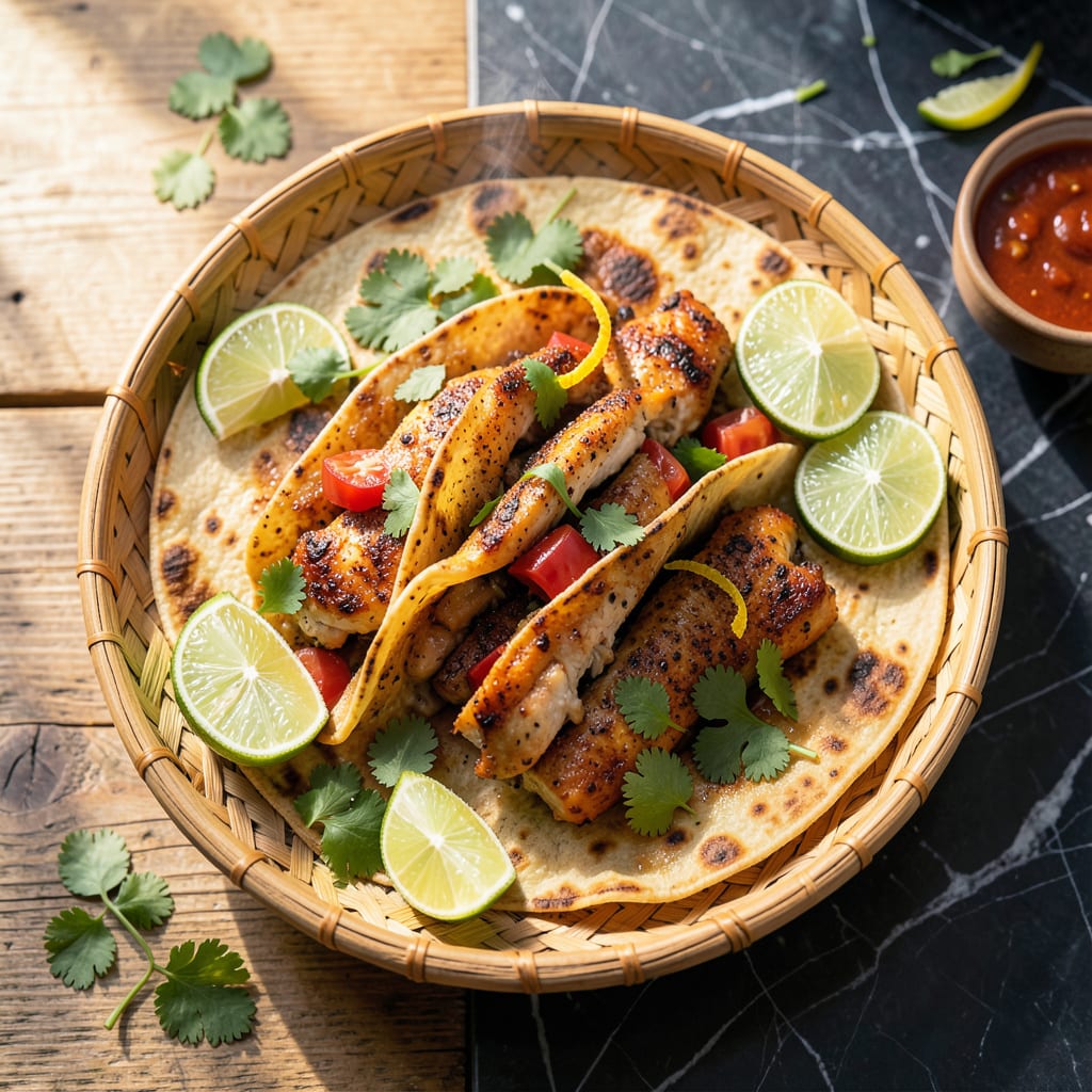 Complete gluten free chicken taco recipe overview image