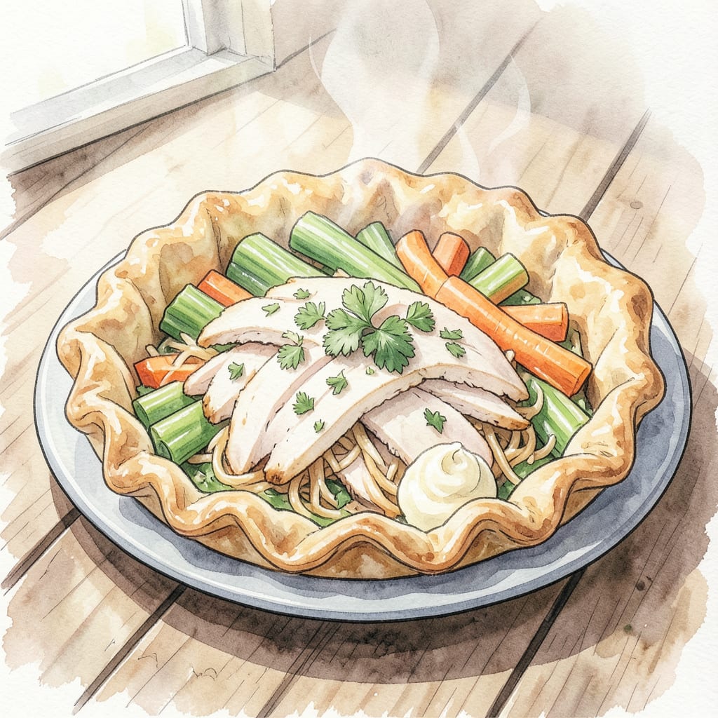 Visual representation of hellofresh chicken pot pie recipe