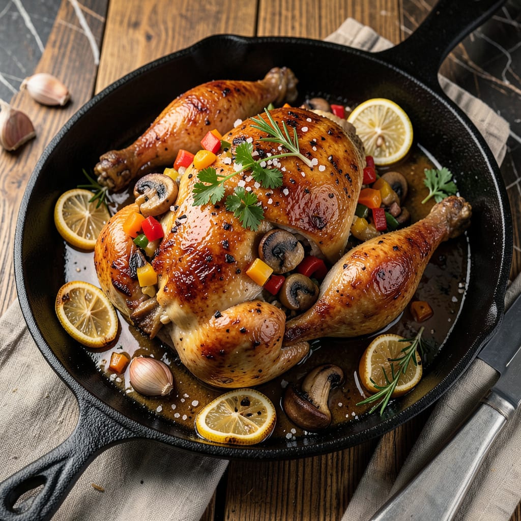 How Long to Bake a Whole Stuffed Chicken: USDA Time for Golden Skin and Juicy Meat illustration with key details