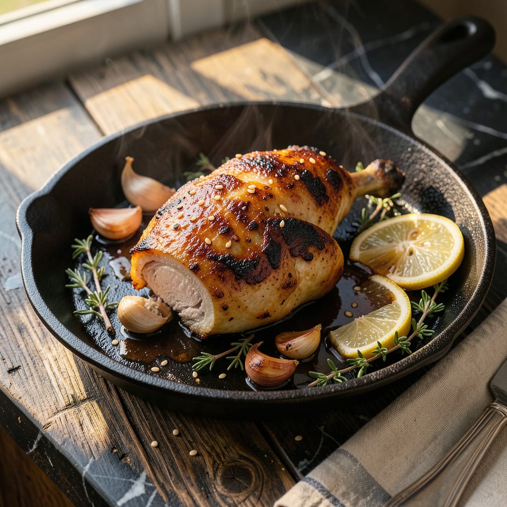 How Long to Pan Fry Chicken Leg Quarters: USDA Time for Crispy Skin and Juicy Meat example with annotations