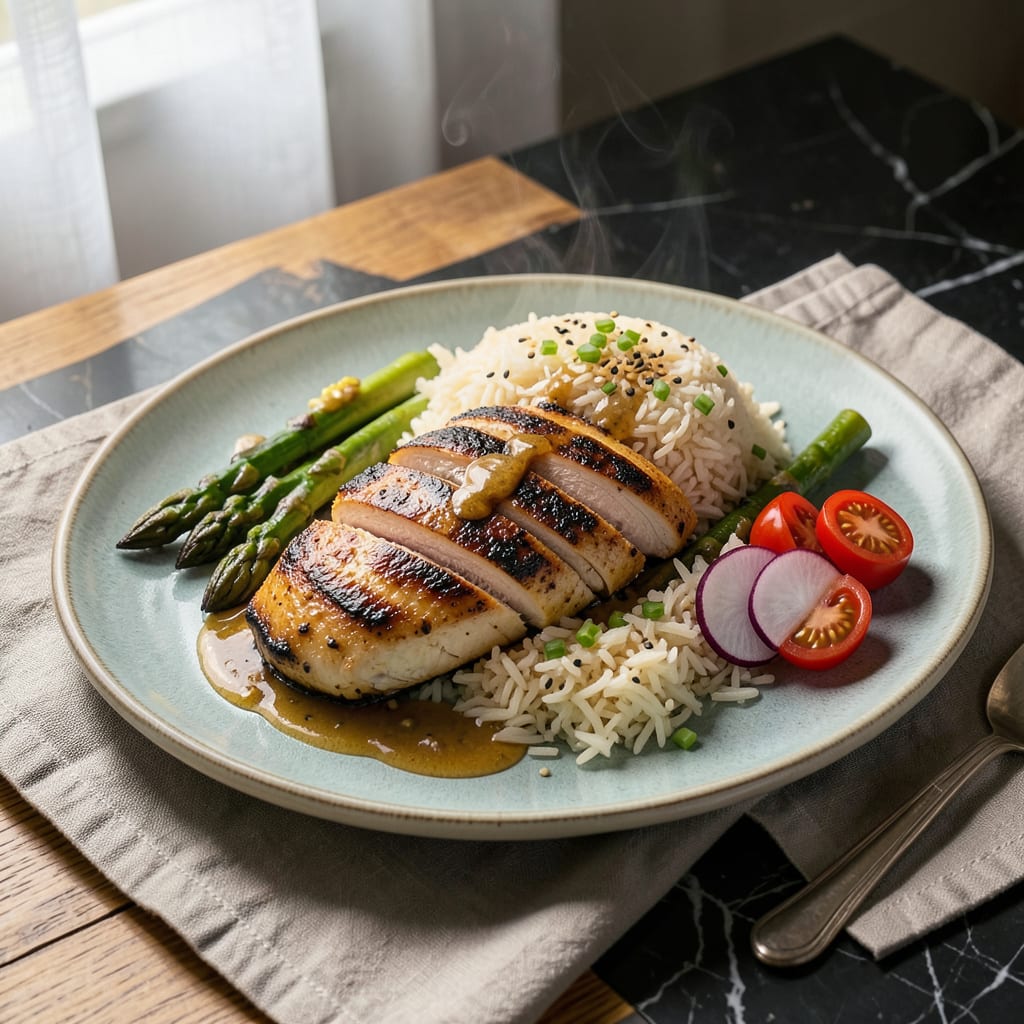 How Much Chicken and Rice Should I Eat: Portion Guide for Balanced Meals example with annotations