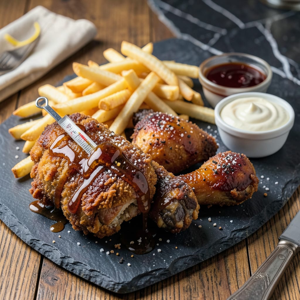 How to Know When Fried Chicken Is Done: The Foolproof Temperature and Texture Test example with annotations
