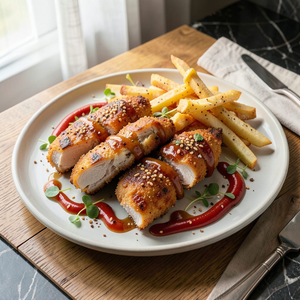 How to Make Frozen Chicken Tenders Better: Crispy Oven Baked Upgrade With 3 Ingredients example with annotations
