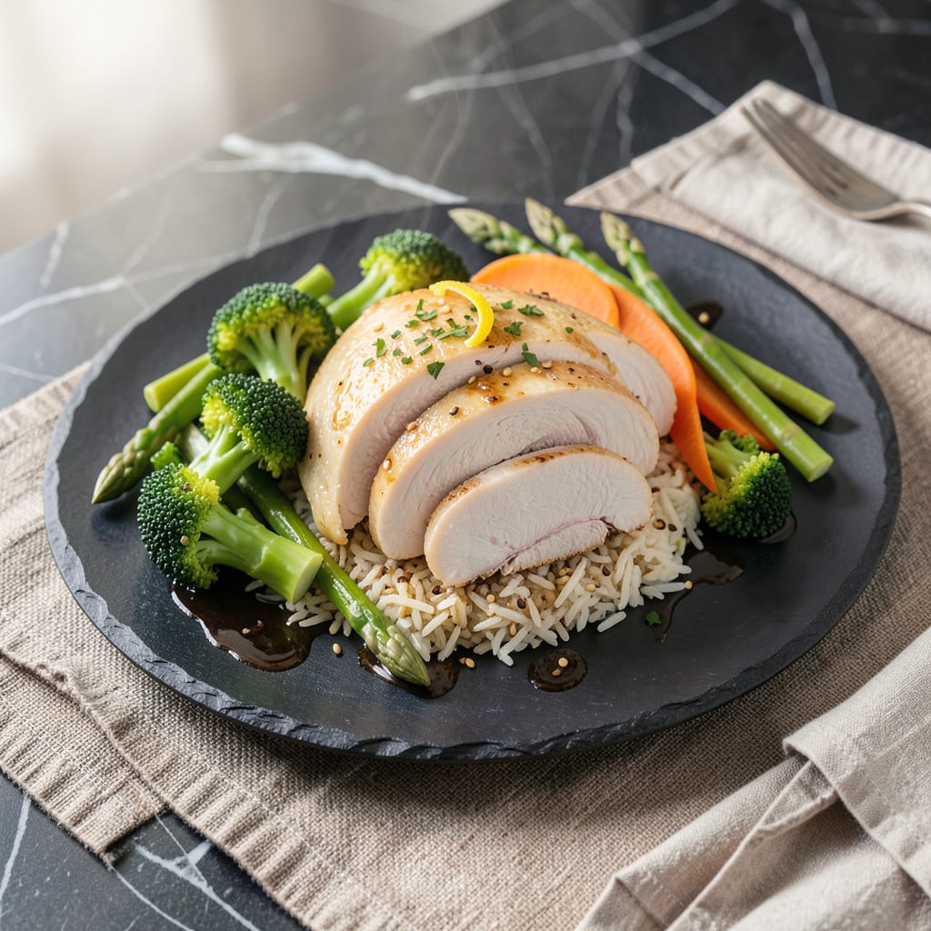 Visual representation of is steamed chicken healthy