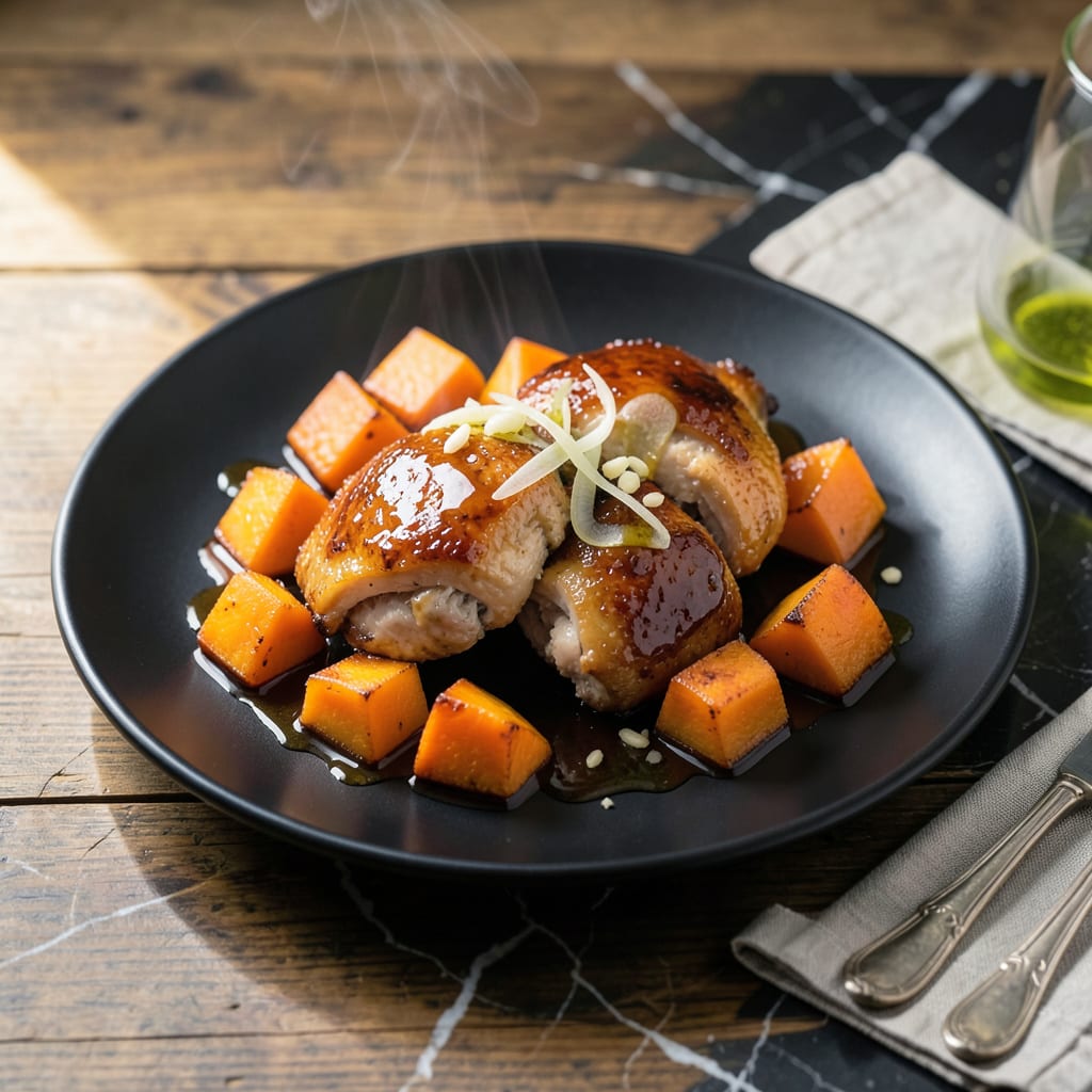 Comprehensive japanese sweet potato and chicken recipe visual reference