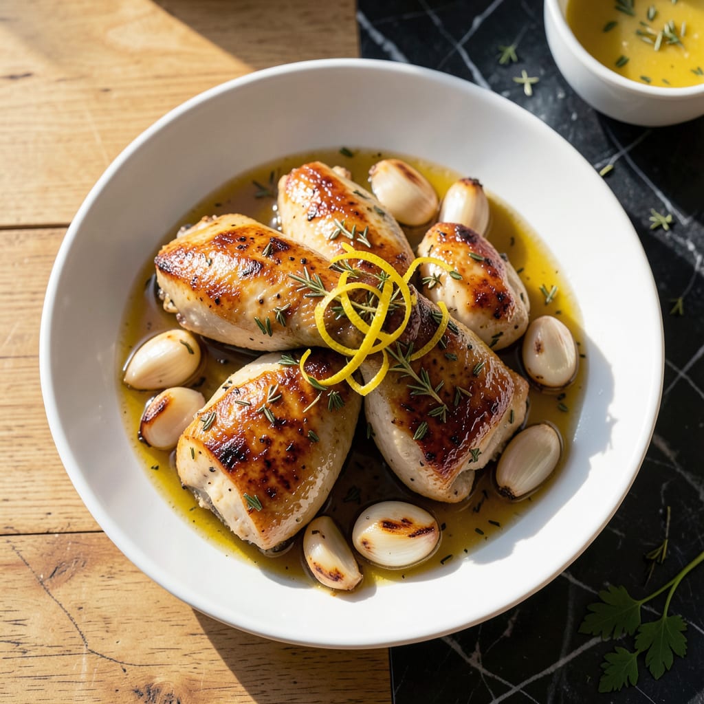 lemon herb chicken slow cooker recipe detailed visual guide