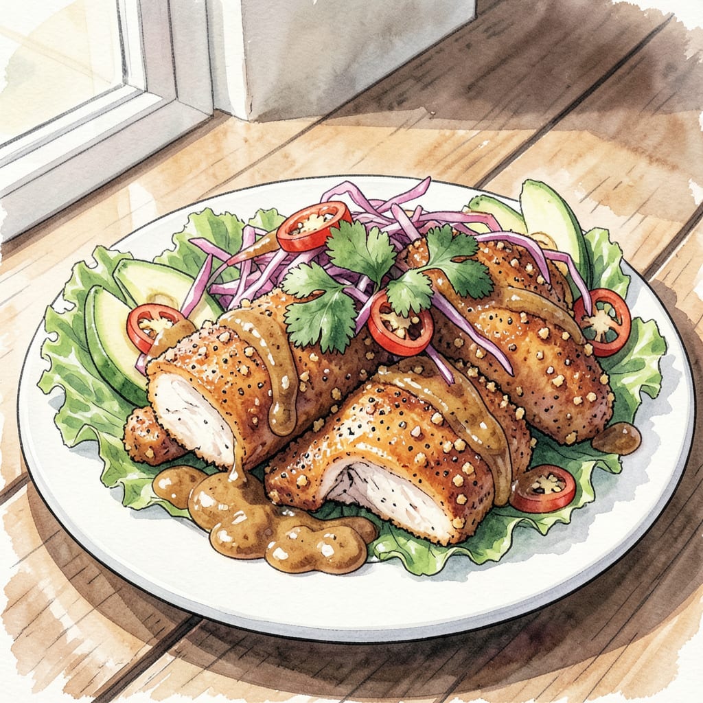 Visual representation of Longhorn Firecracker Chicken Wraps Recipe: Spicy, Crunchy, and Irresistible