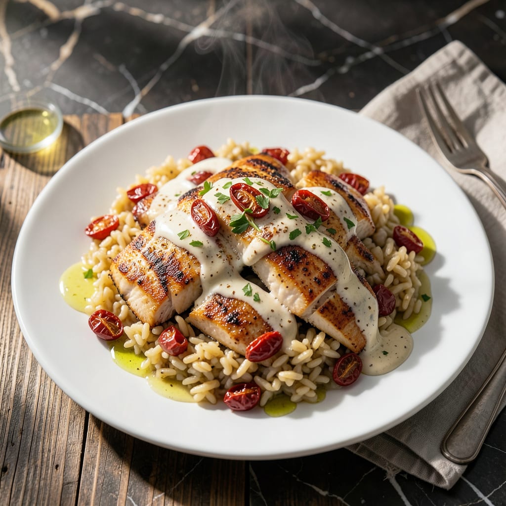 Comprehensive marry me chicken orzo slow cooker recipe visual reference