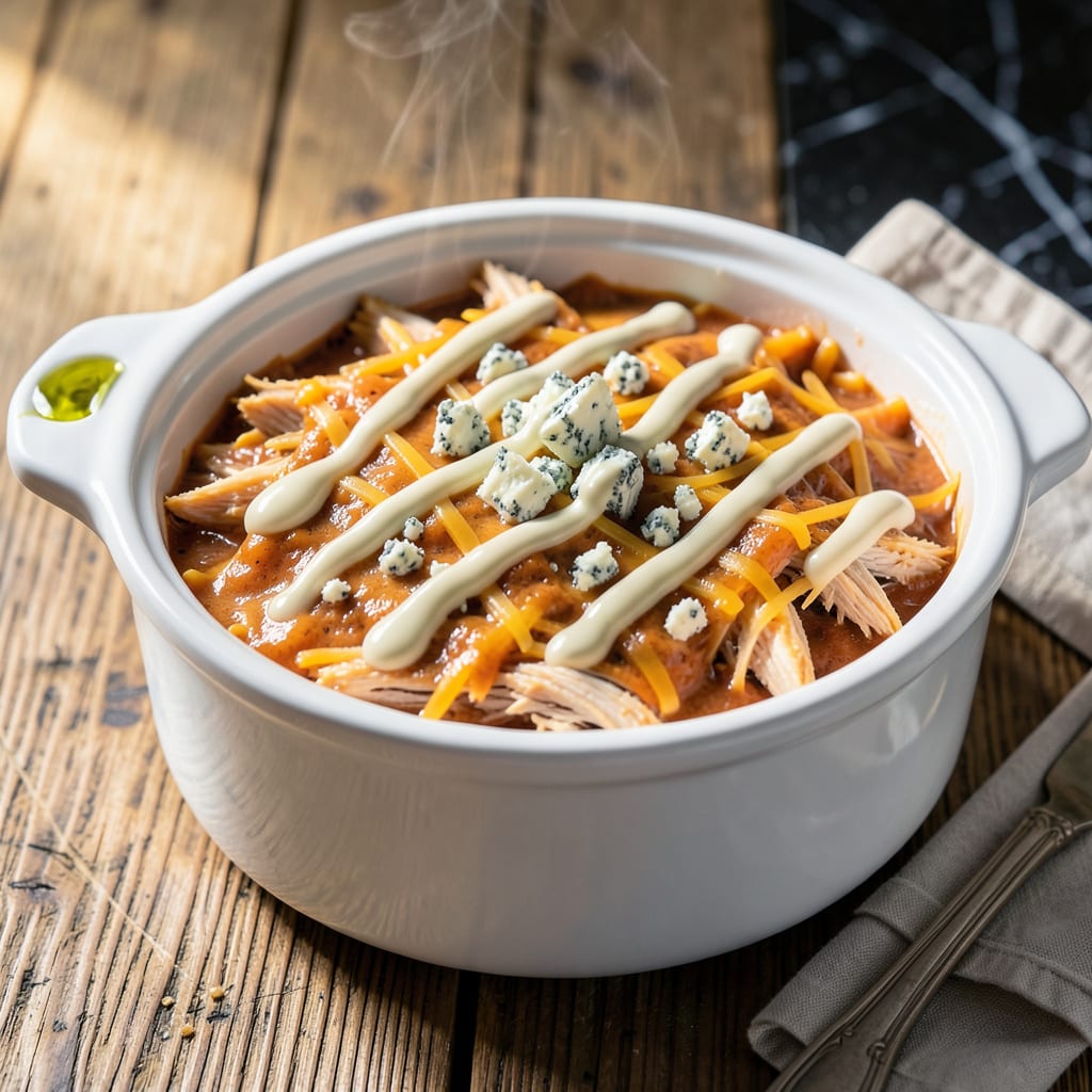 Mini Crock Pot Buffalo Chicken Dip Recipe: Game Day Crowd Pleaser
