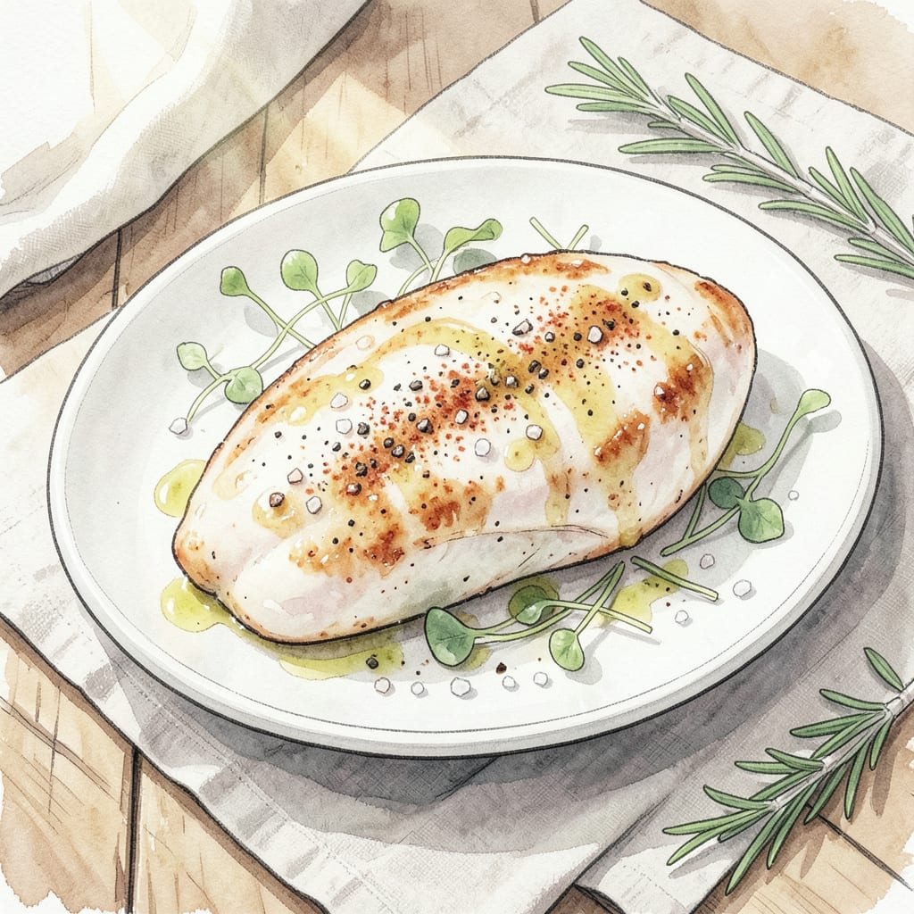One Chicken Breast Recipe: Juicy & Tender Every Time example with annotations