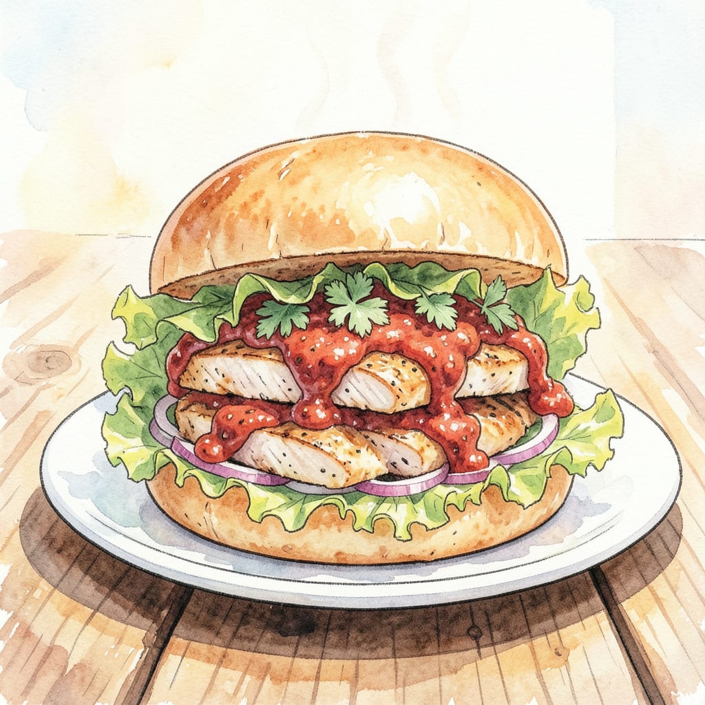 Pesto Chicken Sandwich Recipe: Juicy Filling and Fresh Pesto detailed visual guide