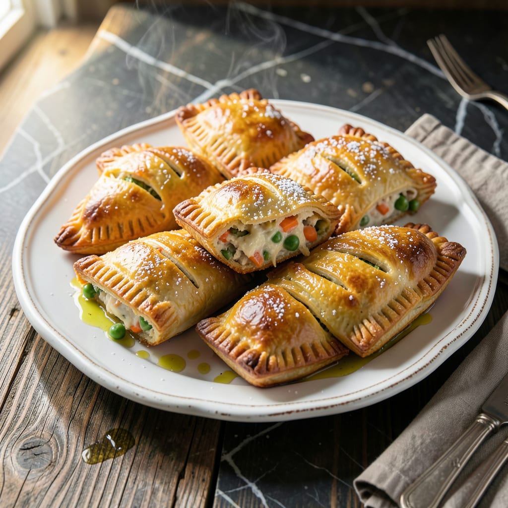 Visual representation of pioneer woman chicken pot hand pies recipe