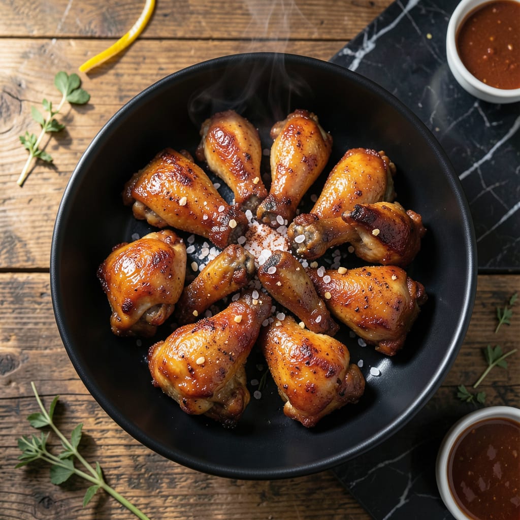 Visual representation of pressure cooker chicken wings recipe