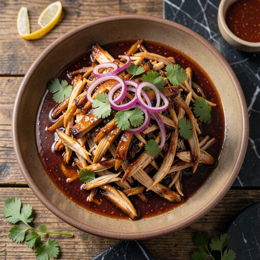 Comprehensive shredded bbq chicken slow cooker recipe visual reference