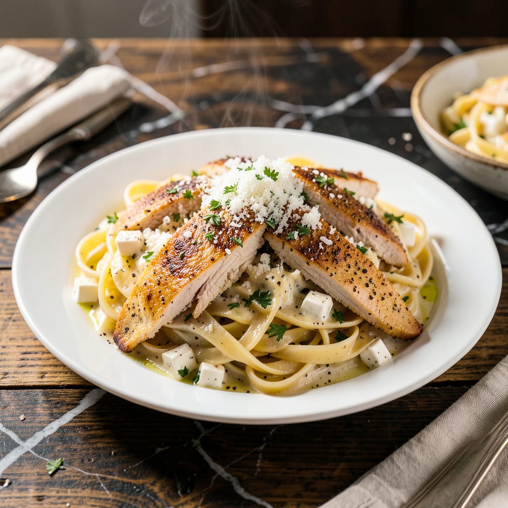 Visual representation of slow cooker olive garden chicken pasta recipe