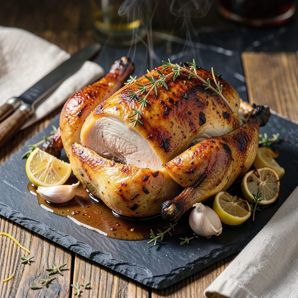 Visual representation of spatchcock chicken temperature