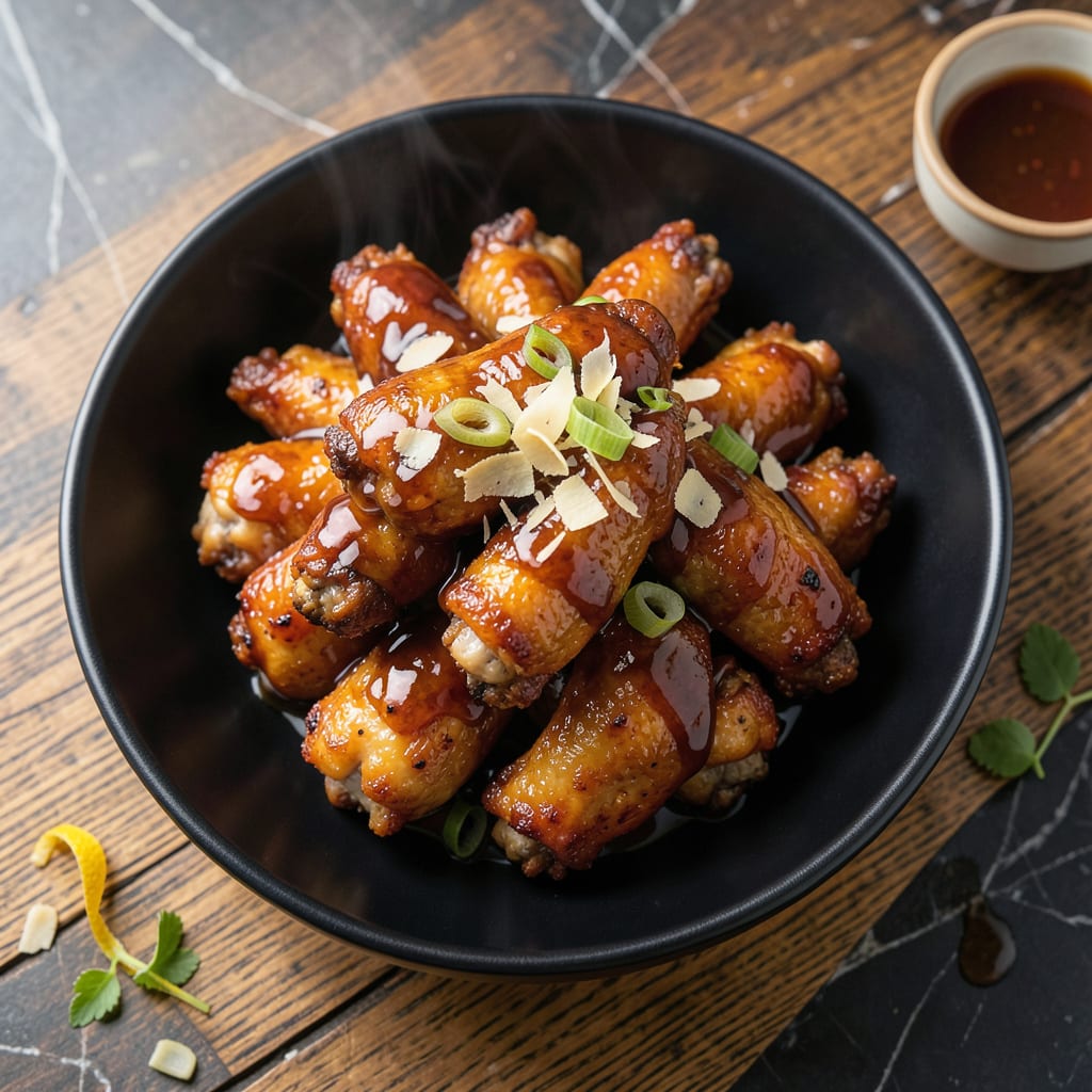 Complete sweet chicken wings recipe overview image