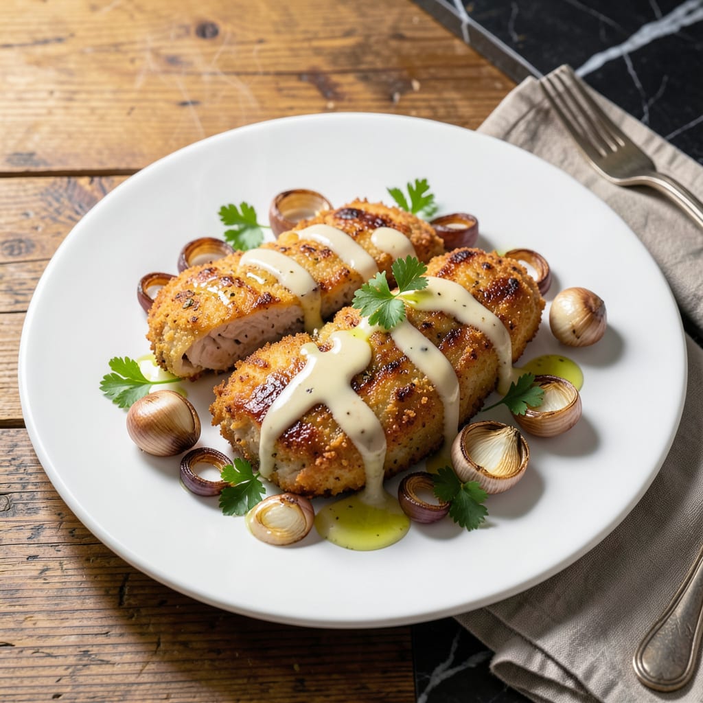 vegan marry me chicken recipe example with annotations
