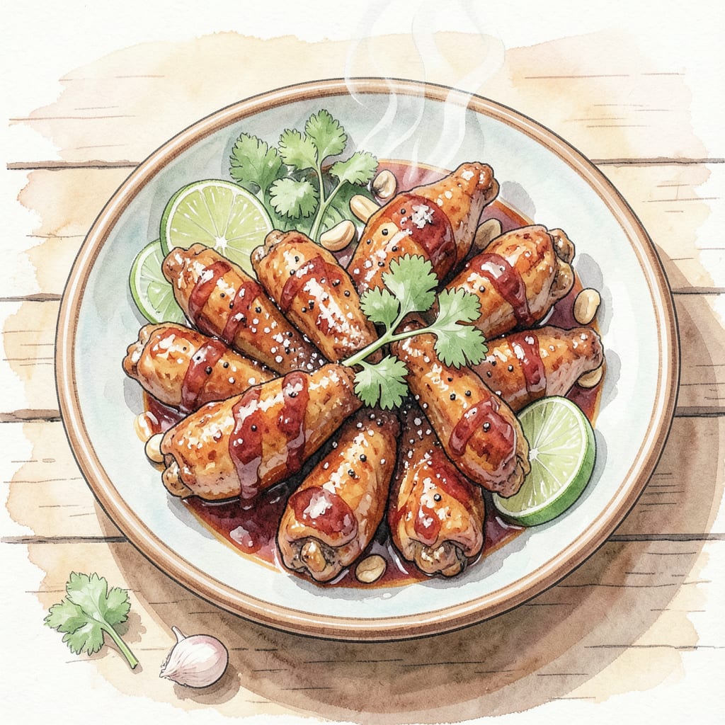 Visual representation of Vietnamese Chicken Wings Recipe: Double Fried Crispiness