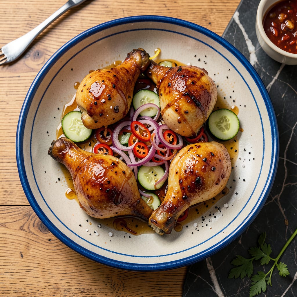 vinegar in brine chicken illustration with key details